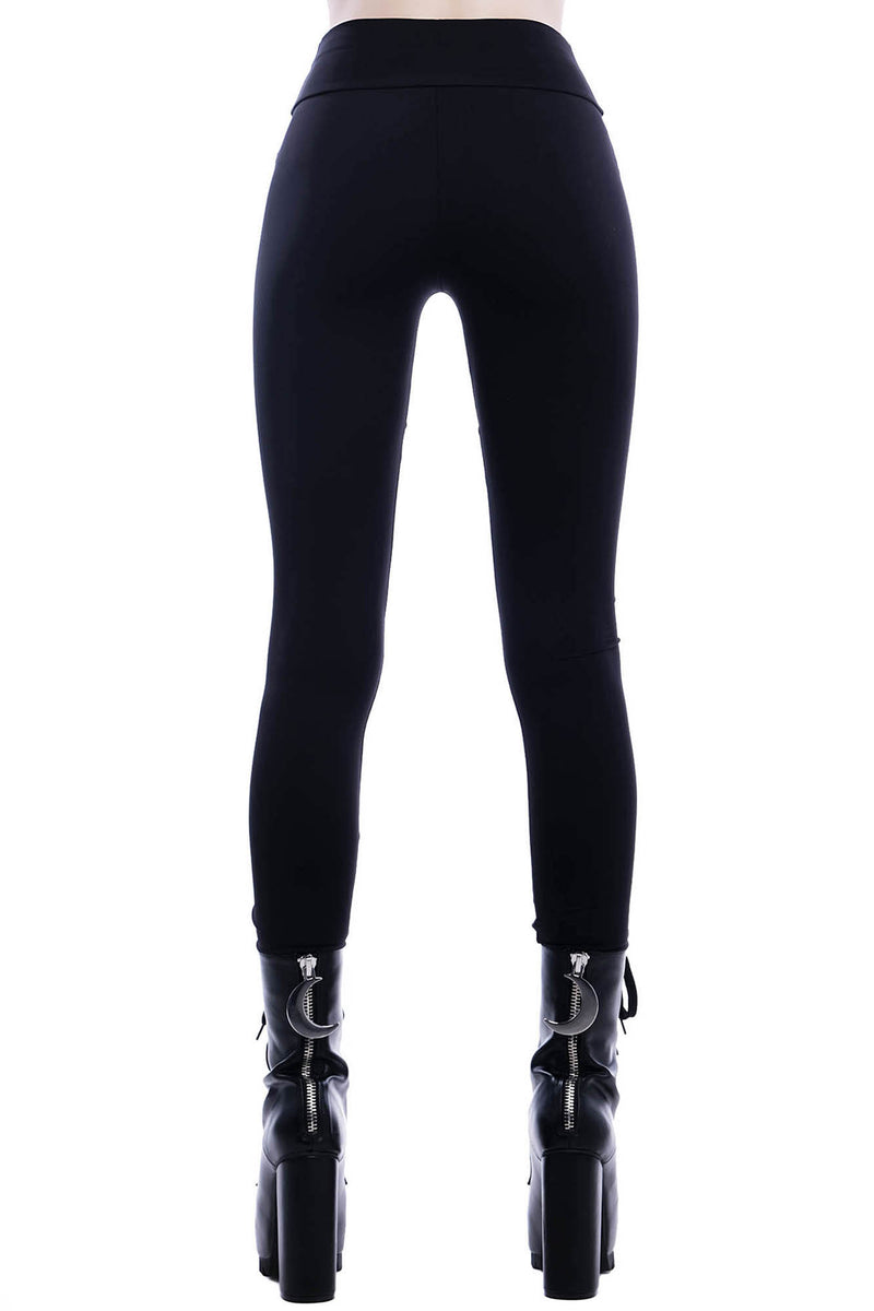 Killstar: Caturday Leggings - Black (Size: 3XL), Women's